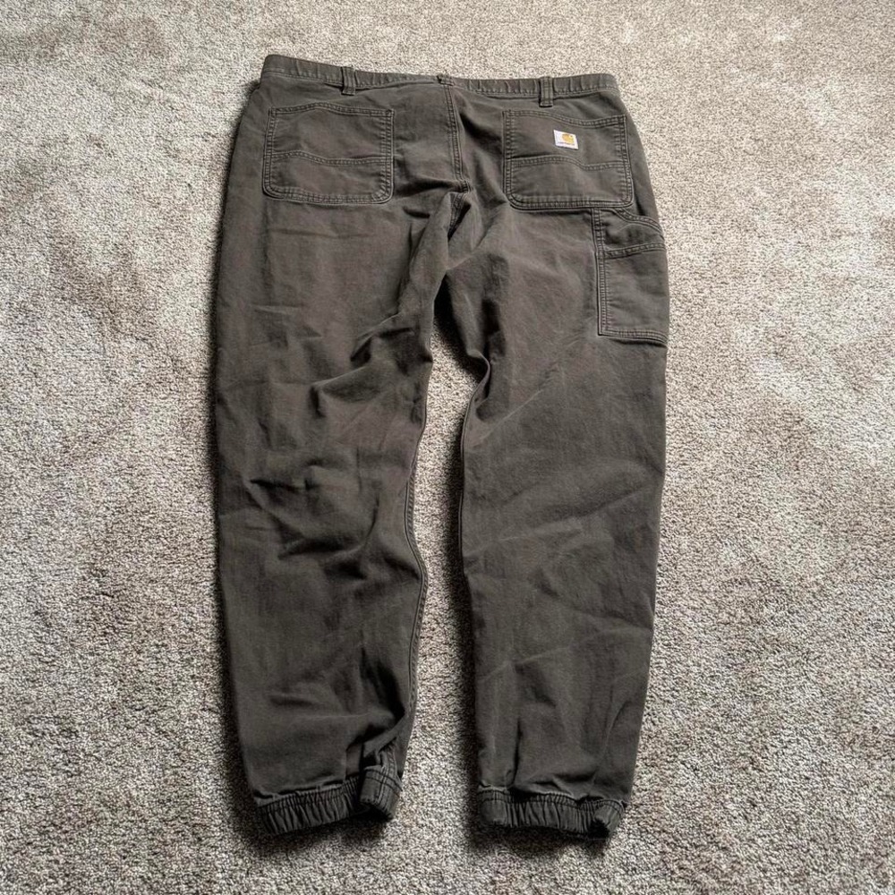 CARHARTT PALE GREY "RELAXED FIT" CUFFED CARGO PANTS